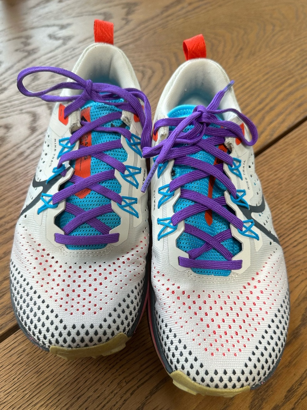 Nike React Pegasus Trail 4 Light Orewood Pink and Blue Women’s Sz 8 Sneaker